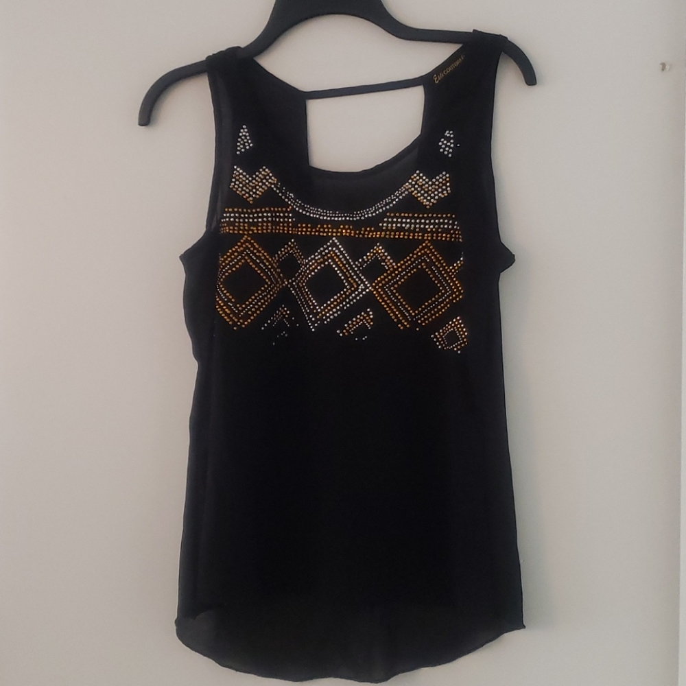 Black lightweight sleeveless top Size M